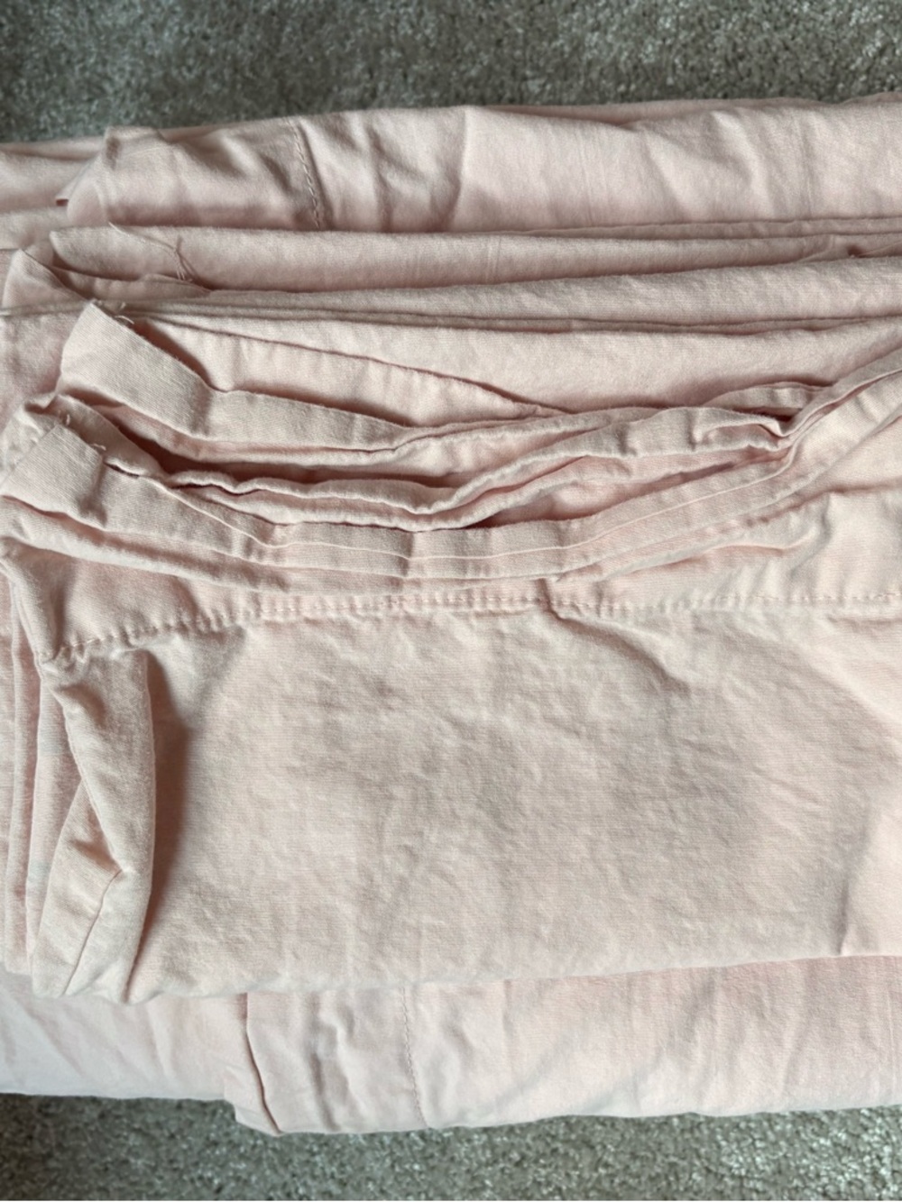 Queen Peachy Pink 100% Cotton Sheet Set